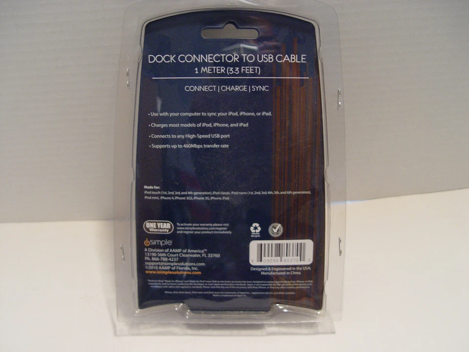 New iSimple uLinx 40-Inch High Speed USB to Docking Connector Ipod Iphone IS9403 - Image 2 of 2