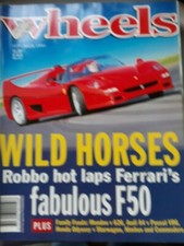 WHEELS Car Magazine Sept. 1995 * WILD HORSES * VGC Collectable