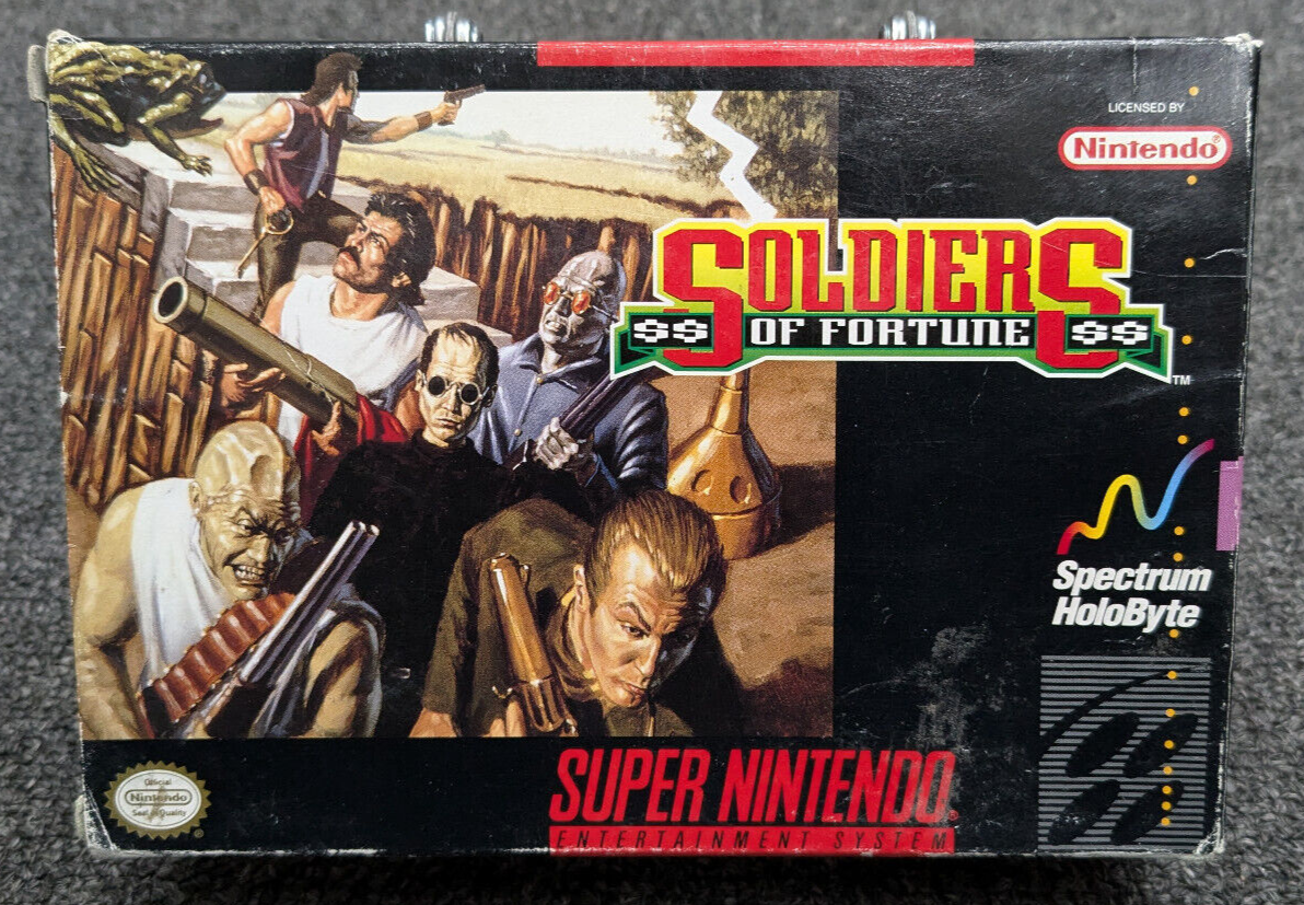 SOLDIERS OF FORTUNE No Game BOX INSERT ONLY case SNES super
