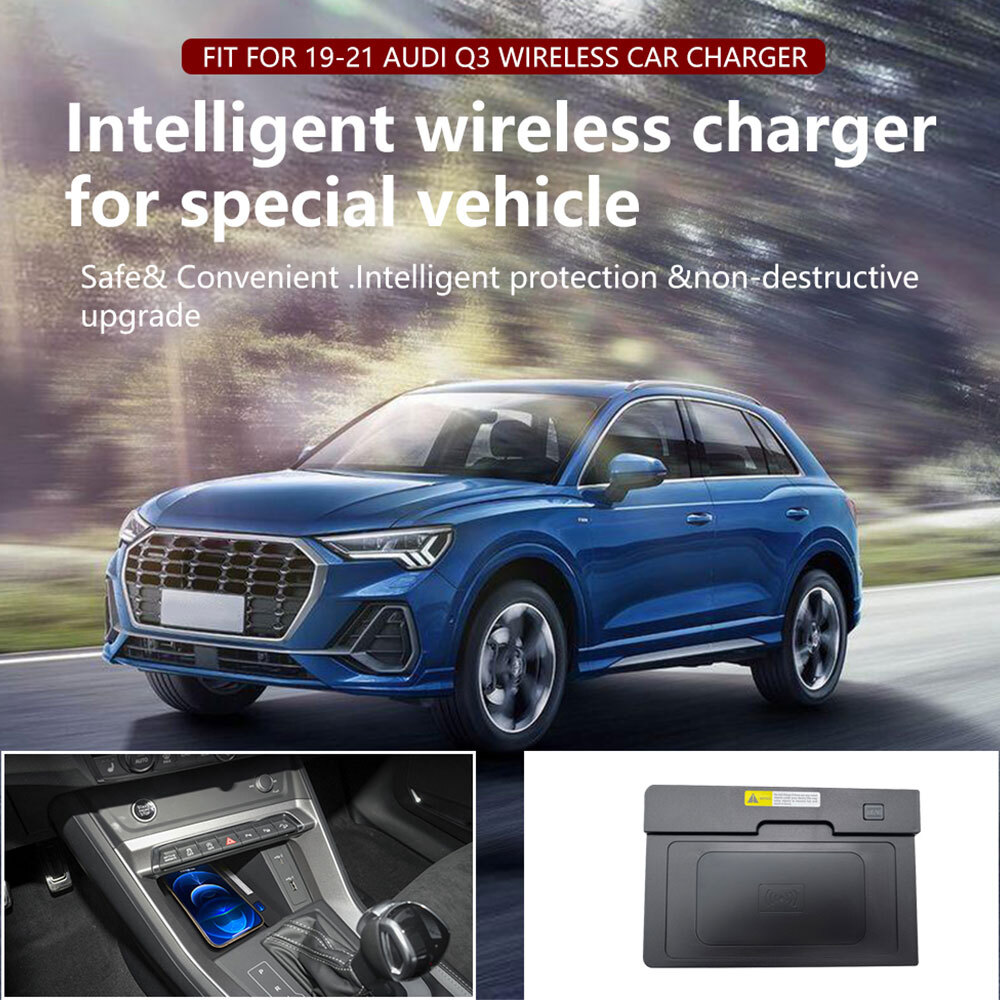 For Audi Q3 20192021 Qi Wireless Charger Phone Center Console Fast