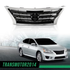 New Grille Fit For 2013-2015 Nissan Sentra Chrome Shell W Black Insert Plastic New Grille Fit For 2013-2015 Nissan Sentra Chrome Shell W Black Insert Plastic