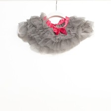 Baby Glam Toddler Girls Gray Pink Polyester Tutu Skirt Tulle Fluffy Pull On 3-6M