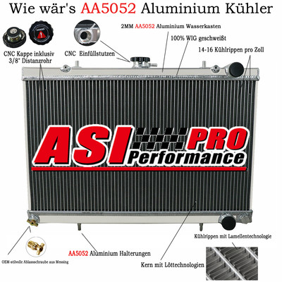 3 Reihe Alu Kühler Für Nissan Skyline R32 GTST RB20DET/R32 GTR RB26DETT