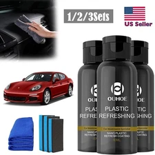 3Pcs Refurbish Agent Car Exterior Restorer For Plastic Parts Refurbish Kits USA