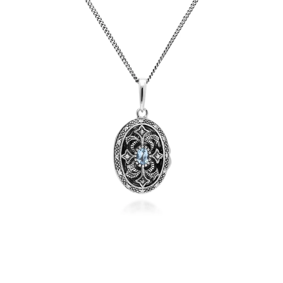 ARGENTO STERLING Coppia carina che si bacia Collana con ciondolo Catena 925 46 cm 18 Amanti di San Valentino Amore Ovale Retro Vintage Stratificazione Regalo - Italia