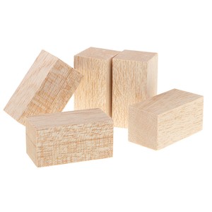 unfinished rectangular wood blocks