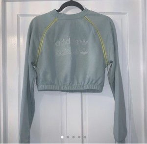 adidas originals ryv taping cropped sweatshirt in white