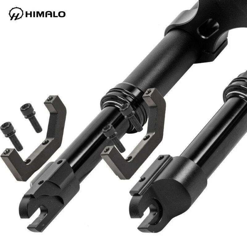 12*4.0" Dual Brake Suspension Inverted Fork QR Mountain Bike Oil Spring Fat Fork - Image 3 of 4