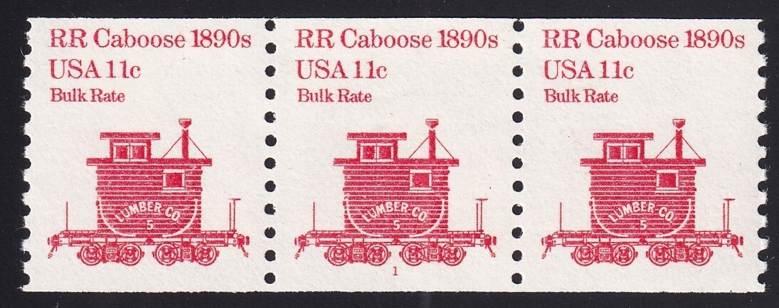 1905 Transportation Issue – 11c PNC strip of 3 Plate # 1 Unused NH F-VF