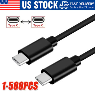 USB-C to USB C Type-C Fast Charging Data SYNC Charger Cable Cord 3/6/10FT lot
