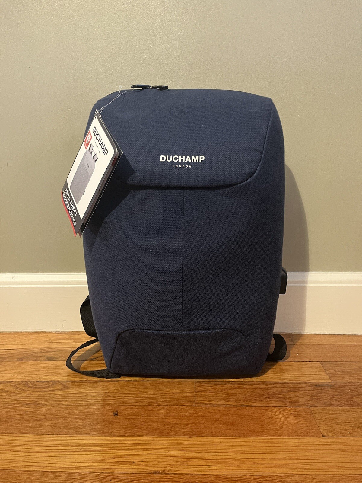 Duchamp London Anti-Theft Laptop Backpack Blue Travel Work Casual Padded
