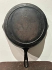 Antiq Lodge #8 JR6 CAST IRON SKILLET PAN 3 NOTCH HEAT RING DOUBLE POURING SPOUT