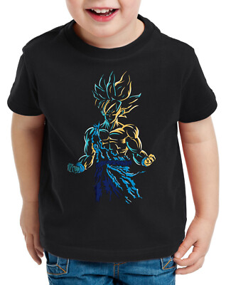 Goku Evolution Kinder T-Shirt son saiyajin vegeta ball balls dragon roshi anime