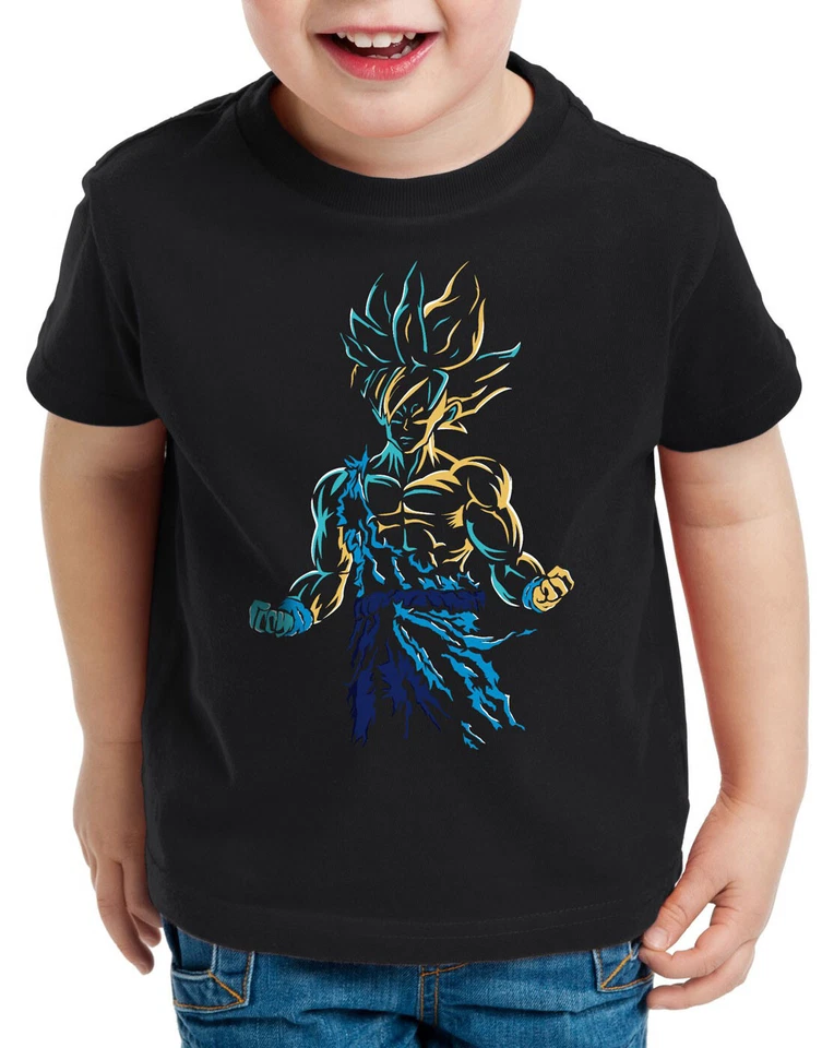 STYLE3 Goku Evolution Kinder T-Shirt son saiyajin vegeta ball balls dragon roshi anime