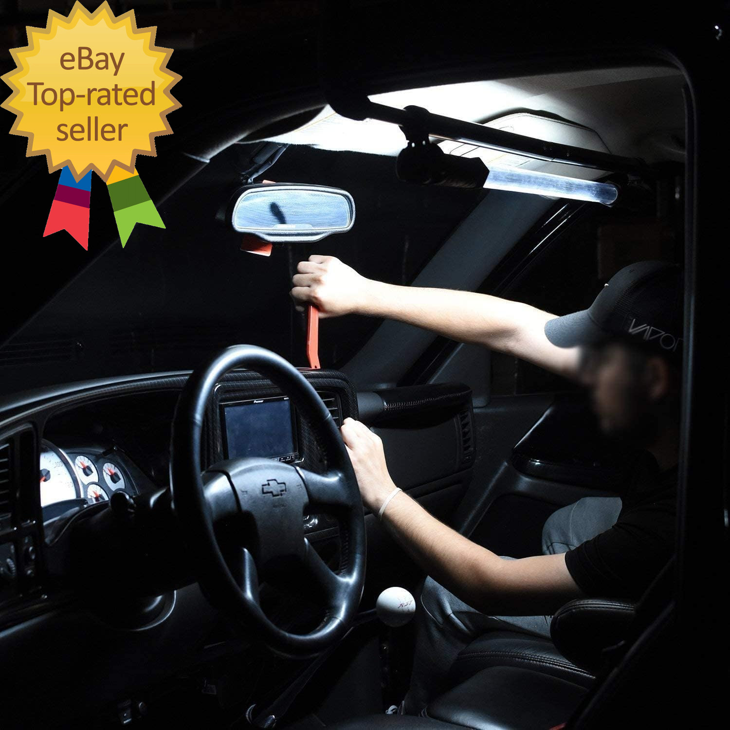 40447A Rechargeable Cordless Underhood Work Light 202 SMD LED Light Bar with Max