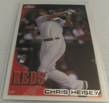 2010 Topps Chrome Baseball Chris Heisey Cincinnati Reds Rookie #192