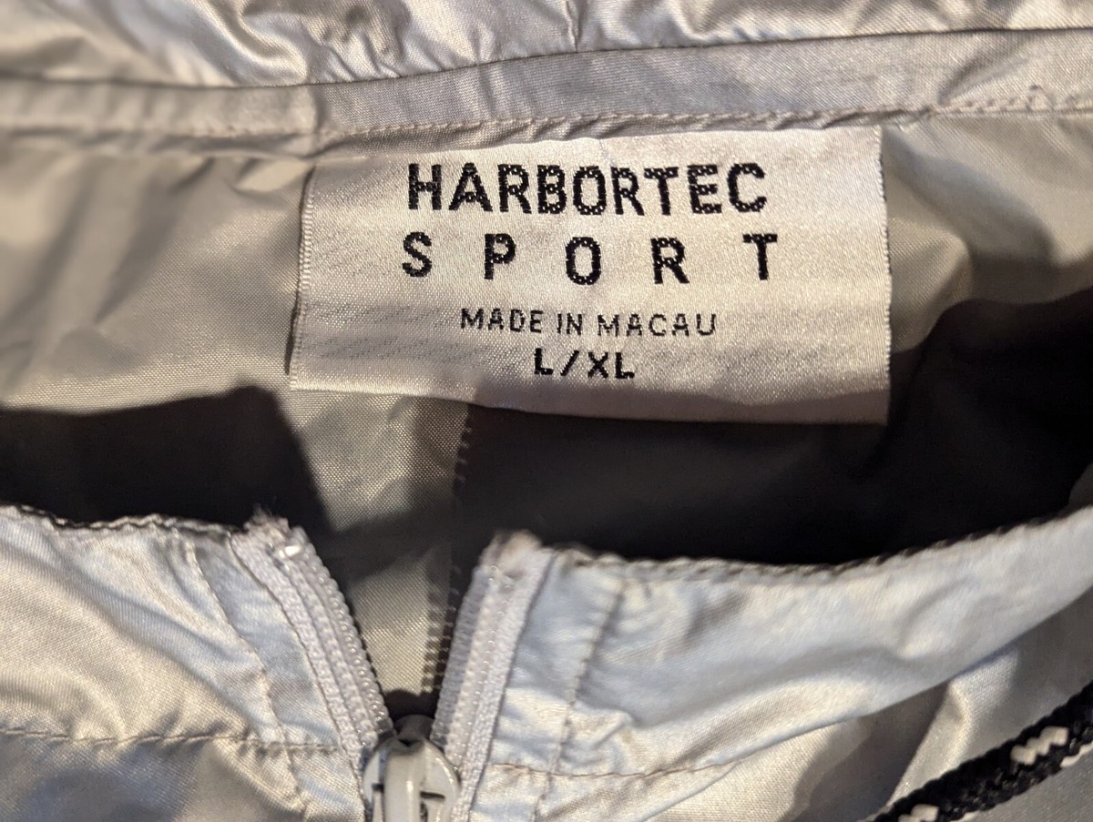 Harbortec Sports Packaway Windbreaker Jacket Two Tone 1/2 Zip L/XL
