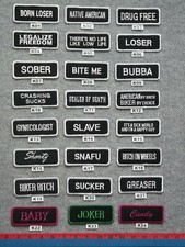 Motorcycle Biker Saying Patch collection lot set vintage YOU pick 14 patches