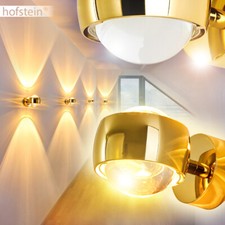 edle retro Wand Lampe Leuchte Strahler gold Up Down Diele Flur Treppen Haus Glas