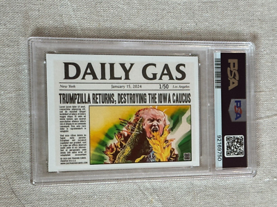 2024 GAS Donald Trump TRUMPZILLA Godzilla IOWA Cracked Foil Prism