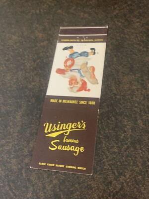 Vintage Wisconsin Matchbook:  Usinger s Famous Sausage: Since 1880  Milwaukee