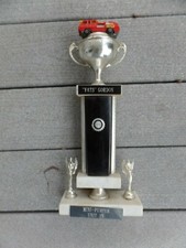 DE COLECCIÓN TROFEO BOMBERO MÁRMOL CAJA DE CERILLAS COCHE FUEGO GRASAS GORDON MARTINS FERRY OHIO