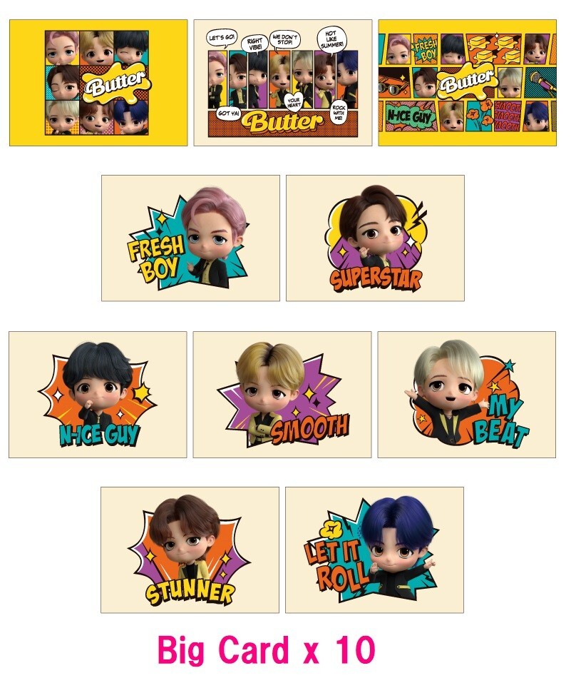 SALE【未開封】BTS Tiny TAN Buttr限定フレームセット BTS TinyTAN Premium Frame Stamp Set Butter 3D Ver. Japan