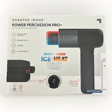 Sharper Image Pro Hot  Cold Percussion Massage Gun- 6 Speeds Case-UVG