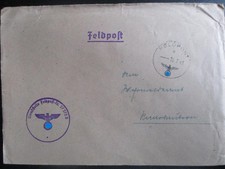 X4760 Umschlag Feldpost Nr. 27272 an Wehrmeldeamt Saarlautern 26.7.43