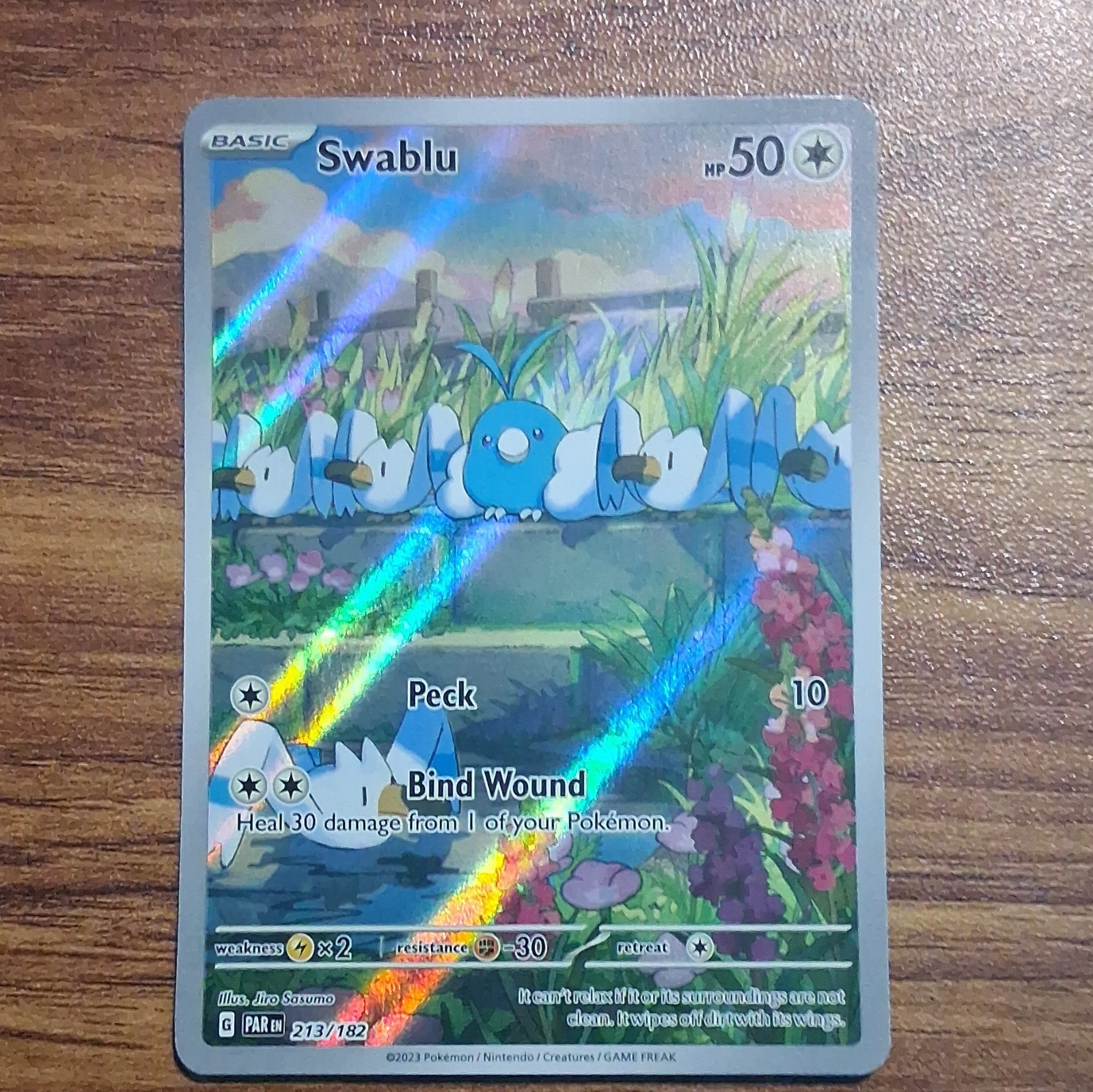 The Pokémon Company Pokémon TCG Swablu 213/182 Paradox Rift Illus Rare Holo Eng
