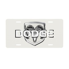 Dodge 12 X 6 In License Plate Stamped Metal Tag For Car Truck Black Dodge 12 X 6 In License Plate Stamped Metal Tag For Car Truck Black