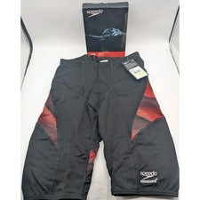 Speedo Mens Size 30 Wave Precision Jammer Competitive Pro LT Swim Suit Red/Black