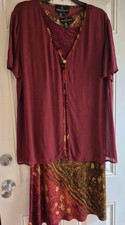 CAROLE LITTLE Slvls Sheath Dress w/Jacket - 16 - Scoop Neck (Dress), Midi Length