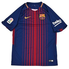 FC Barcelona 2017 2018 Home Football Jersey Soccer Shirt Nike Size S Men's