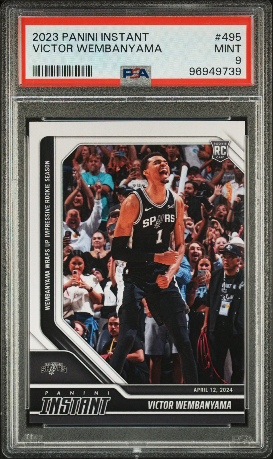 2023 PANINI INSTANT #495 VICTOR WEMBANYAMA PSA 9