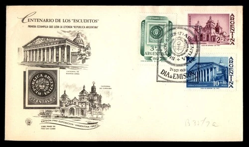 Mayfairstamps Argentina FDC 1961 Cathedral Combo Coat Arms Expo First Day Cover