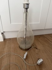 Laura Ashley Glass And Chrome Table Lamp