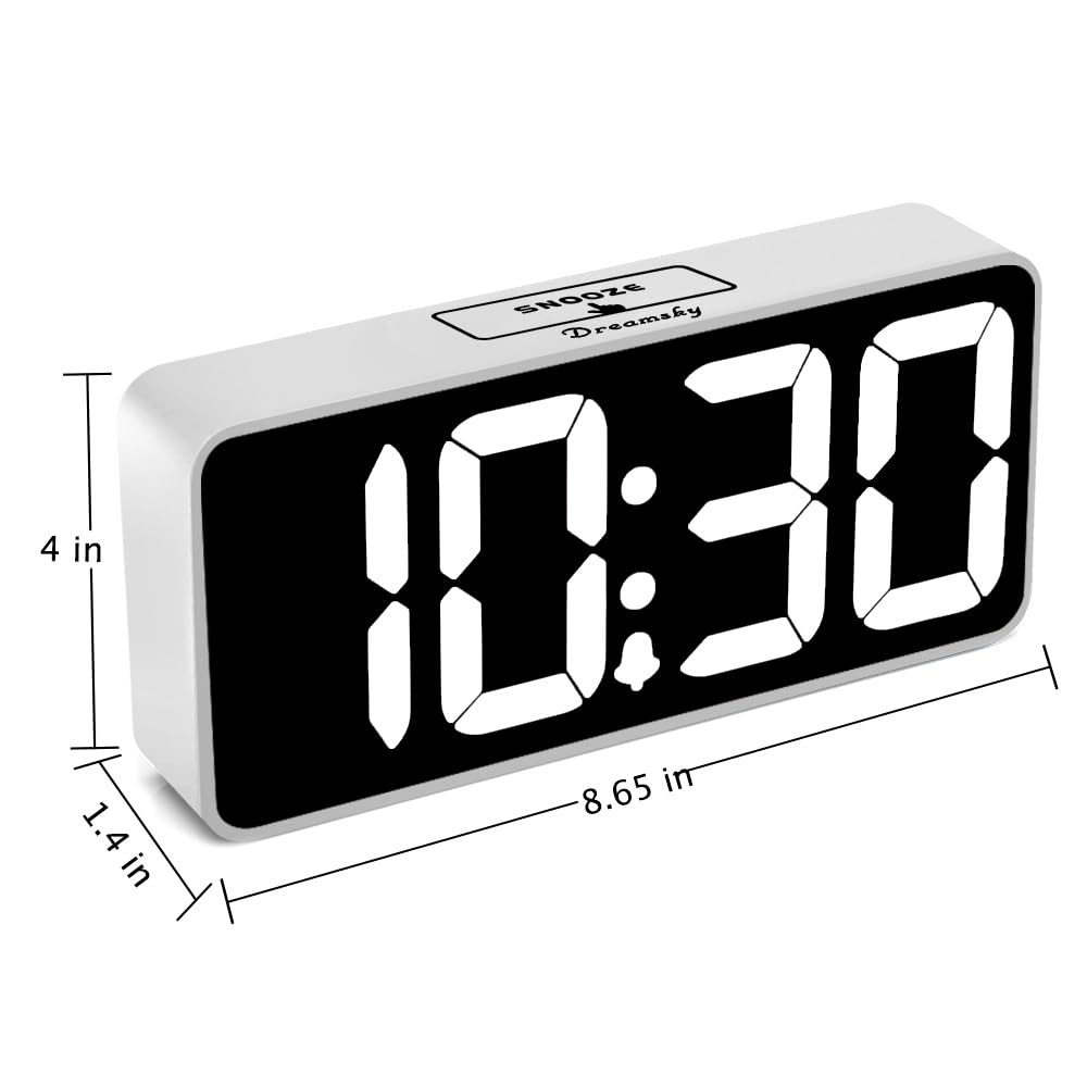 Large Digital Alarm Clock Big Numbers for Seniors & Visually Impaired, 9 Inch...