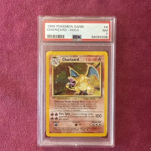 PSA 7 Near Mint Charizard Holo Base Set Unlimited Pokemon 1999