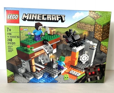 LEGO Minecraft The ''Abandoned'' Mine 21166 Spider Zombie Steve Slime NIB