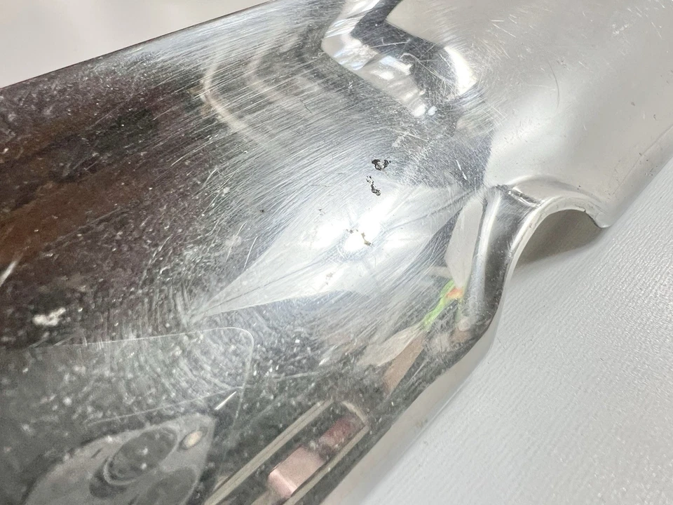 Pontiac StarChief 1957 57 tapa de combustible lateral puerta acero inoxidable cromo cubierta panel Foto 4 de 4