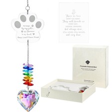 Dog Memorial Gifts, K9 Dog Memorial Crystal Suncatcher, Pet Loss Gift, Pet Sy...