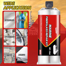 Marine Fiberglass Repair Kit, 100ml White Gel Coat Repair Kit for Repairing C...