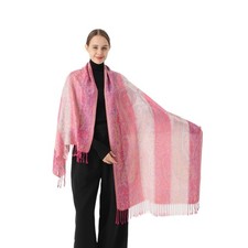 Pashmina Scarf Women Rainbow Colorful Soft Lightweight Wedding Shawl Wrap