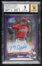 2017 Bowman Chrome Prospect Purple Refractor Magneuris Sierra BGS 9 Auto r9d