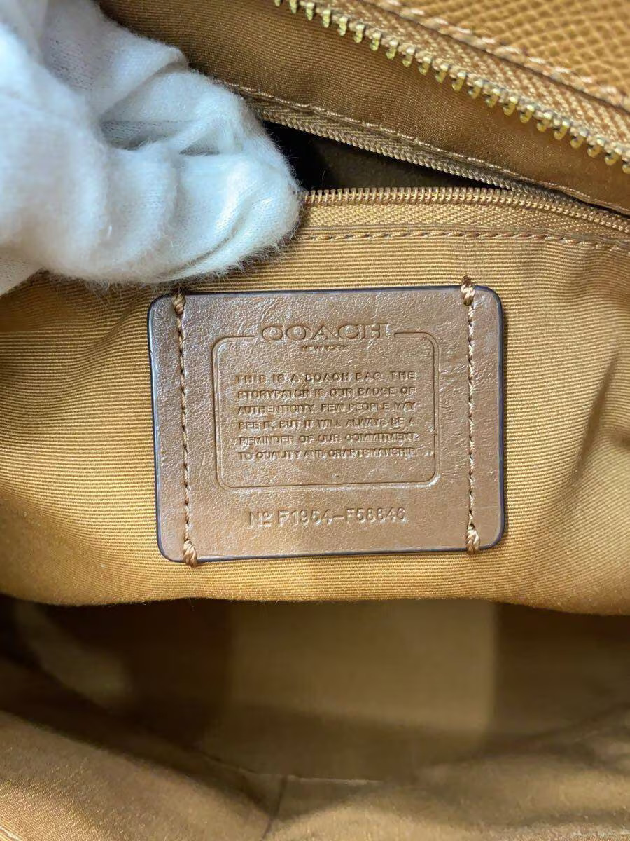 COACH Leather Tote Bag, Red BRW F58846 thumbnail 7