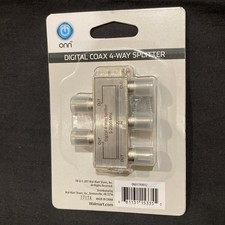 onn. Digital Coax 4-Way Splitter NEW 2017