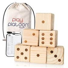 Lawn Dice - Gianten Yard Dice Game for Playing Endless Outdoor Games Wood