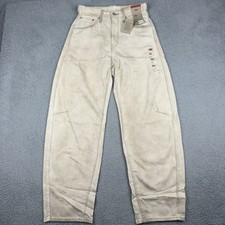 Levis Cinch Barrel Jeans Womens 27x31 Khaki Tan Denim High Rise