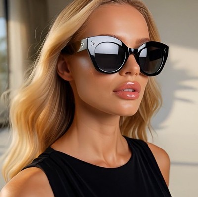 Gafas Lentes De Moda Mujeres Grande Womens Chic Butterfly Oversize Sunglasses